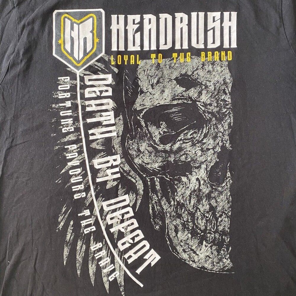 Headrush T-shirt Fortune Favours the Brave Death to Defeat Mens 3XL Graphic SS